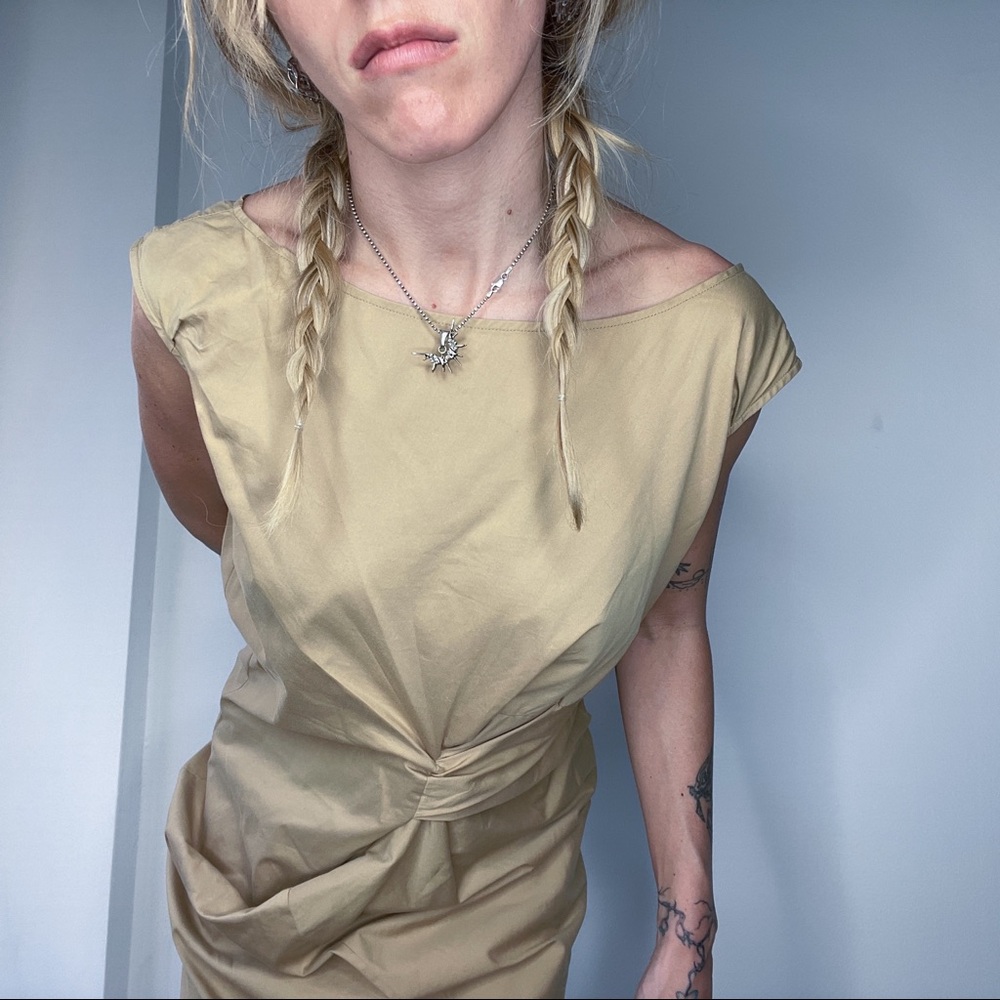 Jil Sander light weight khaki dress